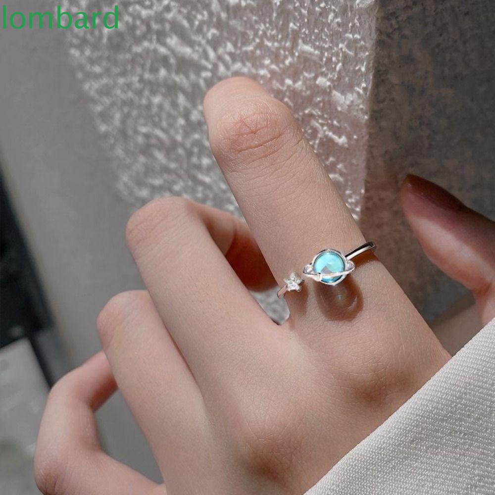 Nhẫn Đồng Hình Trăng Sao Xoay Được Thời Trang Vintage Hàn Quốc