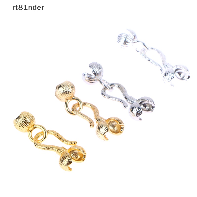 Rt Set 5 Kẹp Nối Bằng Đồng Thau Màu Vàng Dùng Làm Trang Sức