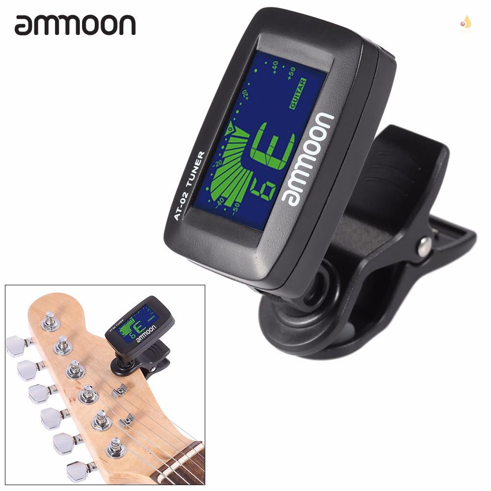 Dụng Cụ Chỉnh Dây Đàn ammoon AT-02 Ba Màu Kẹp Màn Hình Lcd Nhỏ Gọn Thông Dụng Cho Guitar Bass Ukulele