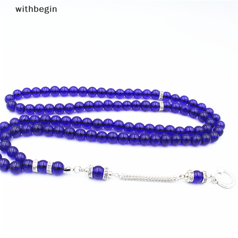 Vòng Tay Chuỗi Hạt Pha Lê 8mm Phối Tua Rua Phong Cách Hồi Giáo