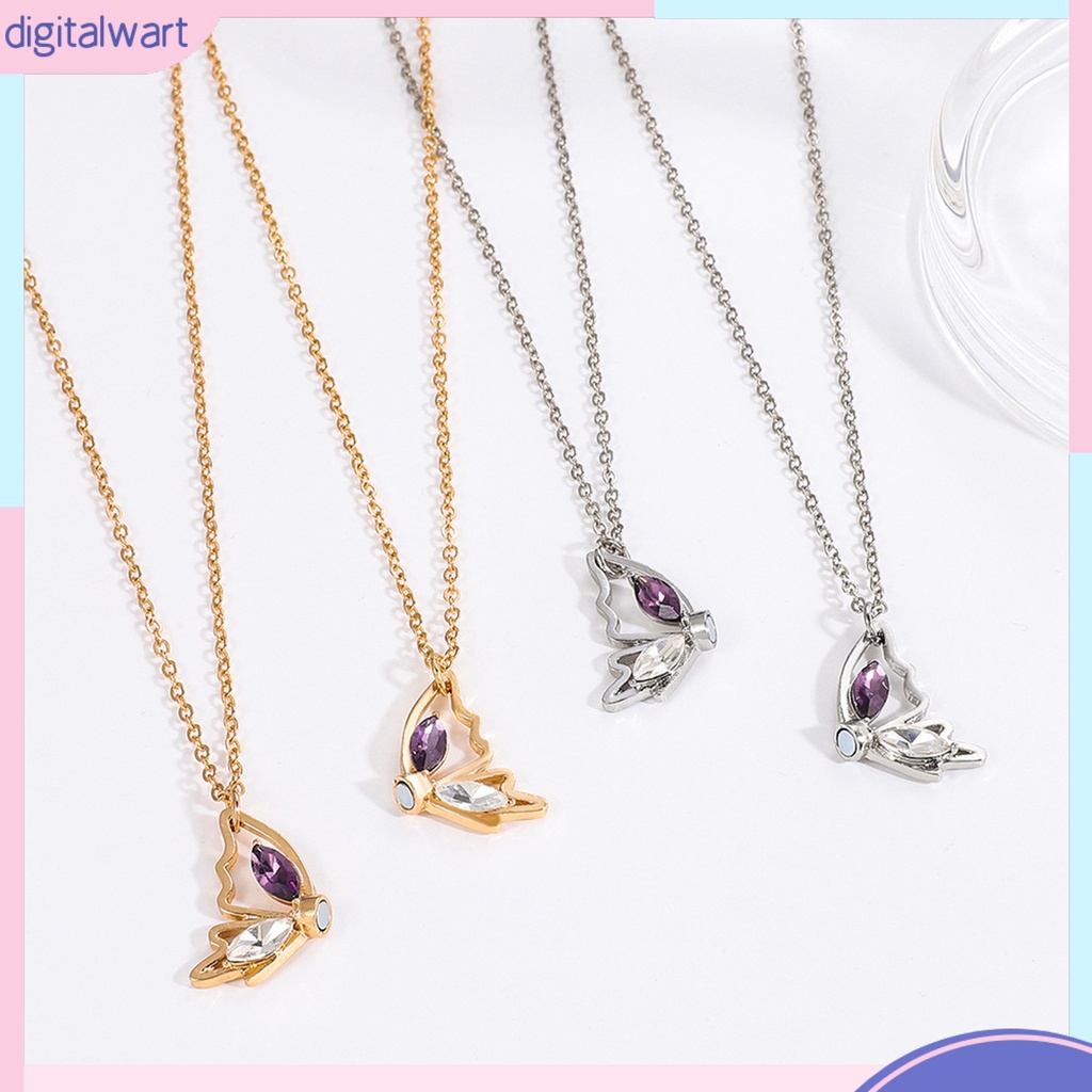 [IGT] Vòng cổ Mặt Hình Bướm Rỗng Mạ Điện Thanh Lịch Lên Màu Nhanh Thời Trang Cho Nữ