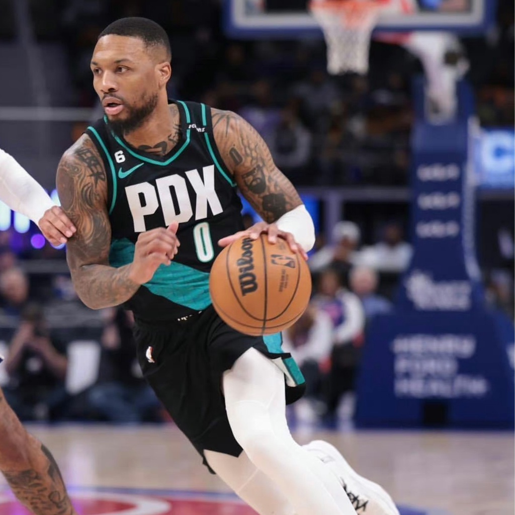 Áo Khoác Bóng Rổ Jersey No.0 Hot Press Damian Lillard Phong Cách Thể Thao Cho Nam