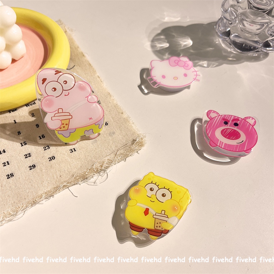 Giá Đỡ Điện Thoại Có Đệm Khí Thiết Kế Hình Gấu Hoạt Hình Dễ Thương