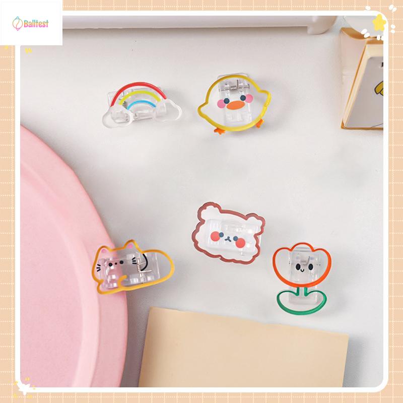 Phim hoạt hình dễ thương Kẹp acrylic Snack Niêm phong Clip Giấy kiểm tra của học sinh Kẹp gọn gàng Lưu ý Clip tin nhắn
