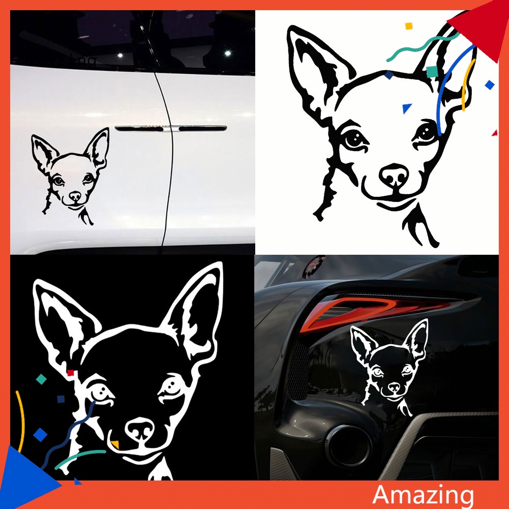 Đề Can Phản Quang Hình Chó Chihuahua Dễ Thương Trang Trí Xe Hơi / Xe Máy