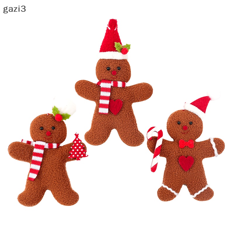 Set 3 Búp Bê Người Bánh Gừng Giáng Sinh Trang Trí Cây Thông