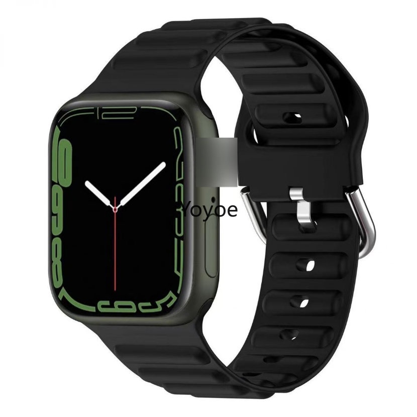 Dây Đeo Đồng Hồ Bằng Silicone Kích Thước 44mm 40mm 45mm 41mm 49mm 42mm 38mm Cho iwatch Series 7 Se 3 4 5 6 8 Ultra