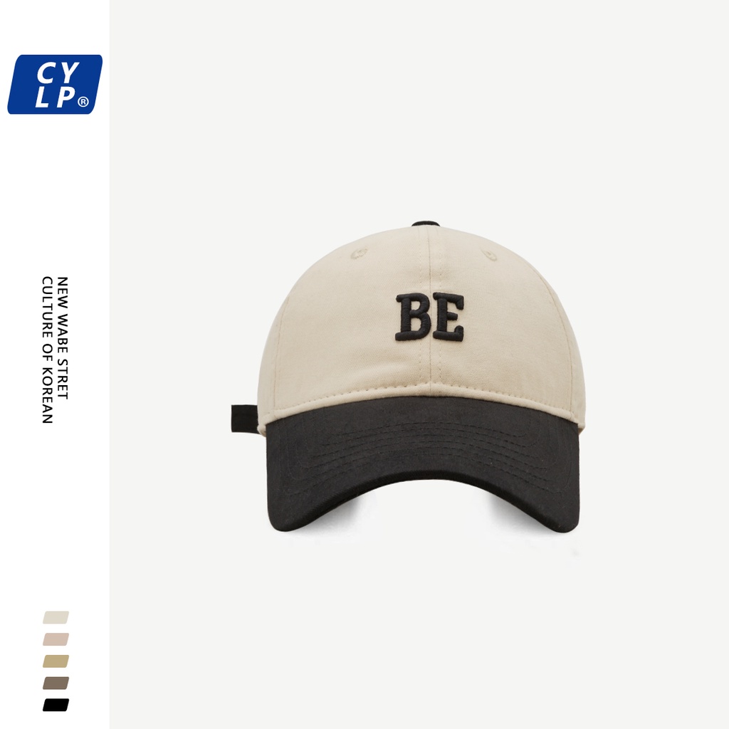 Nón Lưỡi Trai Mềm Thêu Chữ Phối Màu Cá Tính Thời Trang Đường Phố Cho Nam Nữ