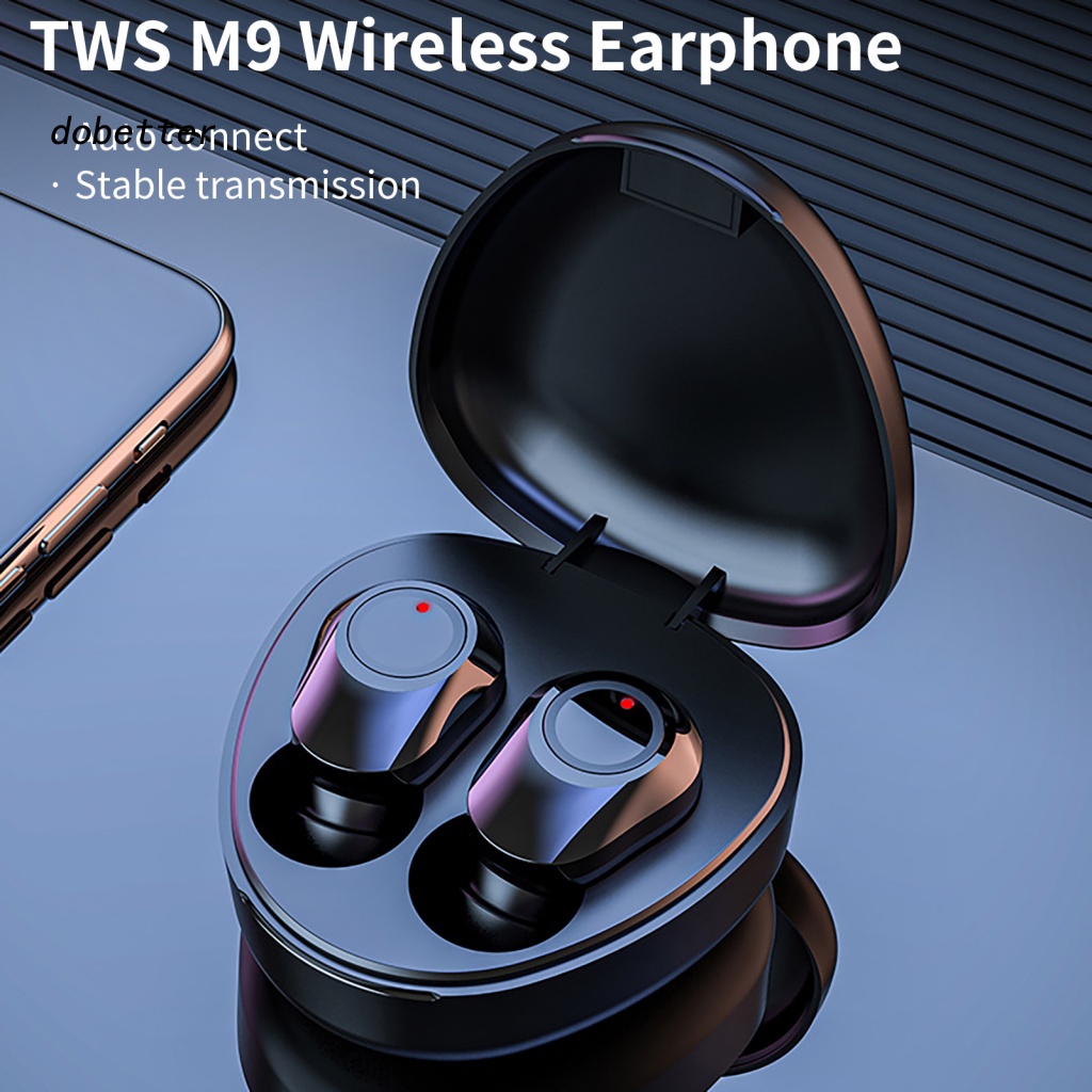 Tai Nghe NhéT Tai Bluetooth M9 ChốNg TiếNg ỒN ChốNg NướC ChấT LượNg Cao KèM Phụ KiệN