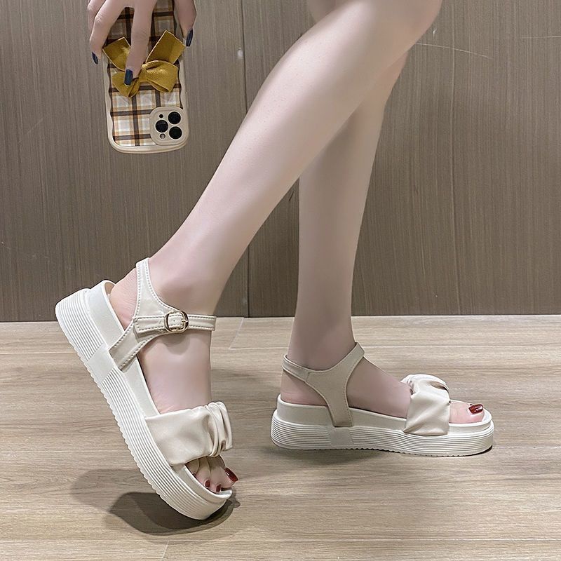 Giày Sandal Đế Phẳng Dày Dặn Phong Cách Mới 2023 Cho Nữ