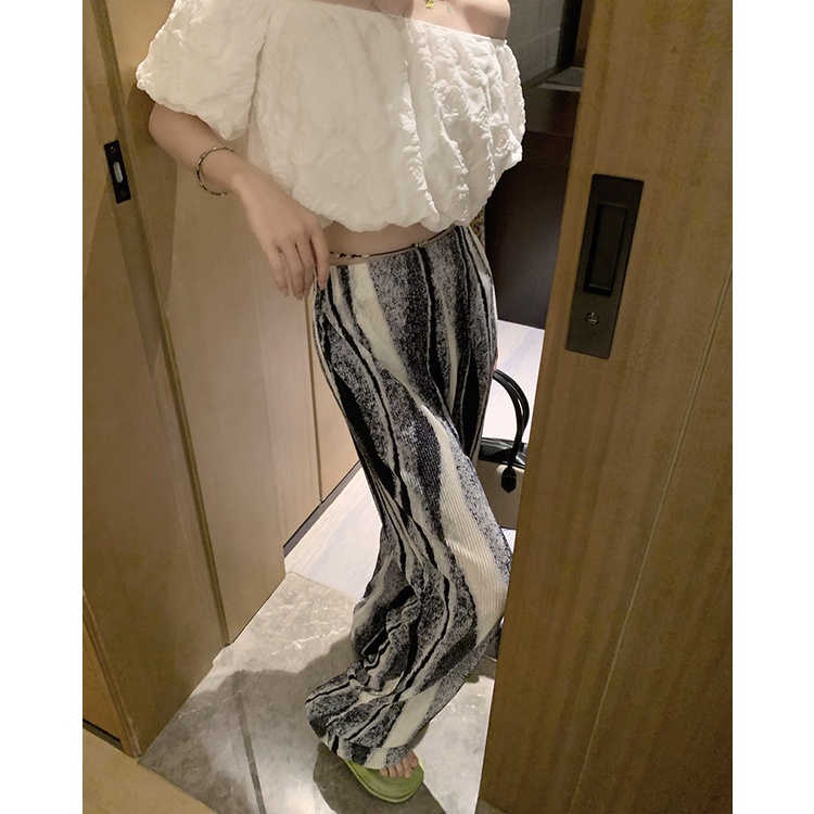 Quần Dài Dáng Suông Ống Rộng Nhuộm Màu Thời Trang Cho Nữ