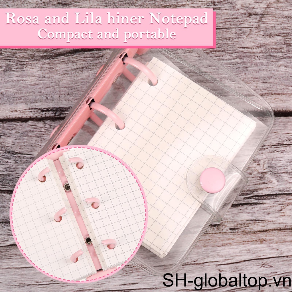 Set 4 Sổ Tay Bìa Trong Suốt Bằng PVC Dành Cho Học Sinh / Nhật Ký