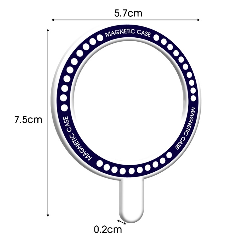Đế Sạc Điện Thoại Không Dây Có Nam Châm Siêu Mỏng Màu Trơn Cho Xe Hơi