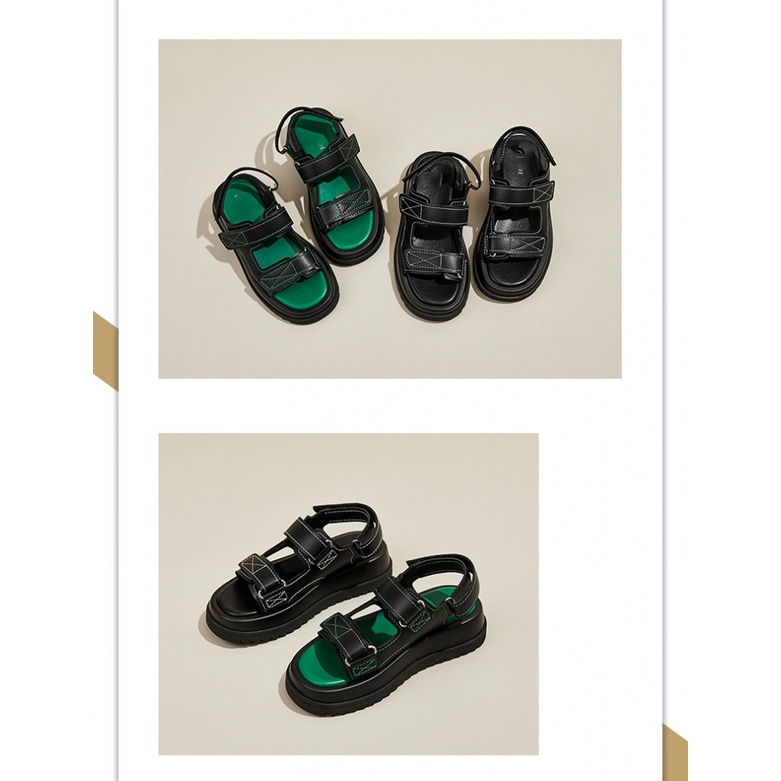 Duoya Giày Sandal Thể Thao Đế Phẳng Dày Mùa Hè Cho Nữ Miễn Phí Vận Chuyển