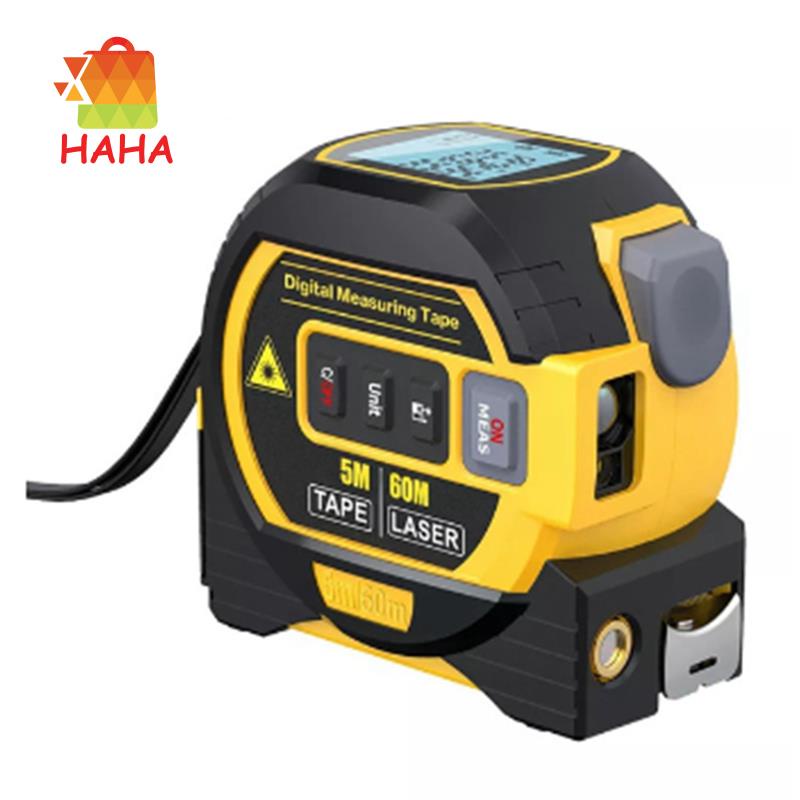 Máy Đo Khoảng Cách Laser Cầm Tay 5M 3 Trong 1 Màn Hình LCD 60M