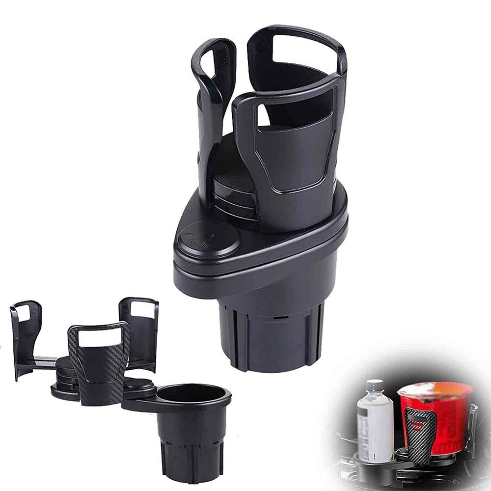 2 In 1 Cup Holder 360 Degree Rotating Water Car Cup Holder Dual Bottle Holder
