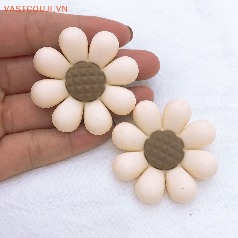 Set 10 Kẹp Tóc Hình Hoa Hướng Dương Màu Sáng Chất Lượng Cao DIY