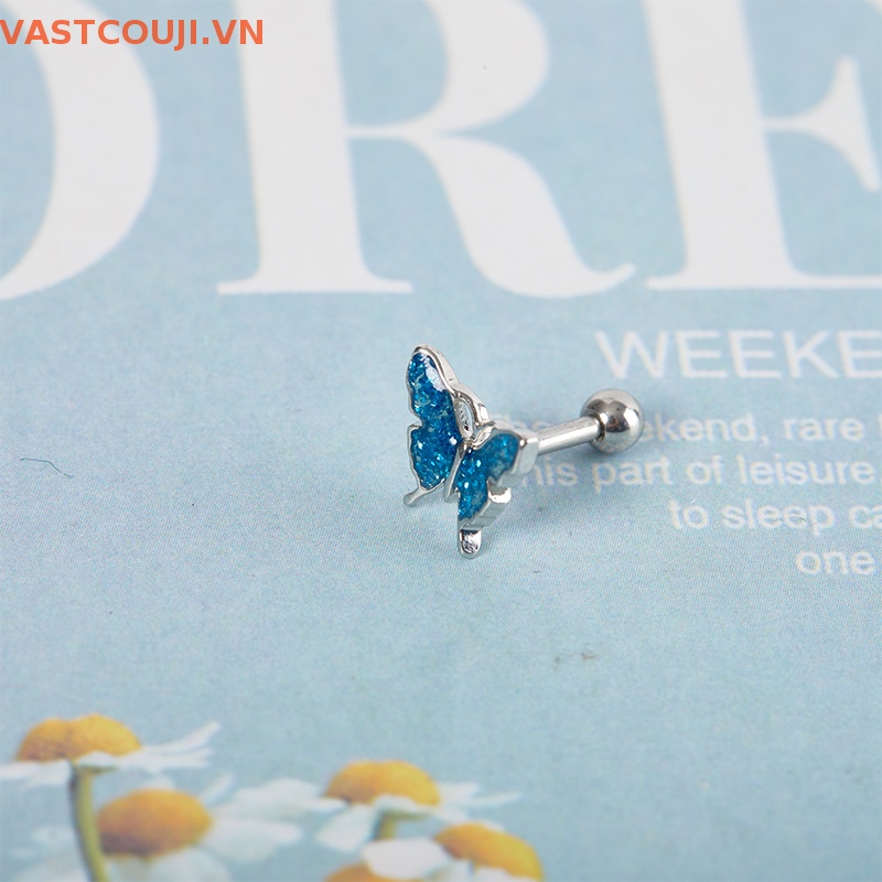 Khuyên Rốn Hình Bướm Đục Lỗ Nhiều Màu Sắc Thời Trang Cho Nữ