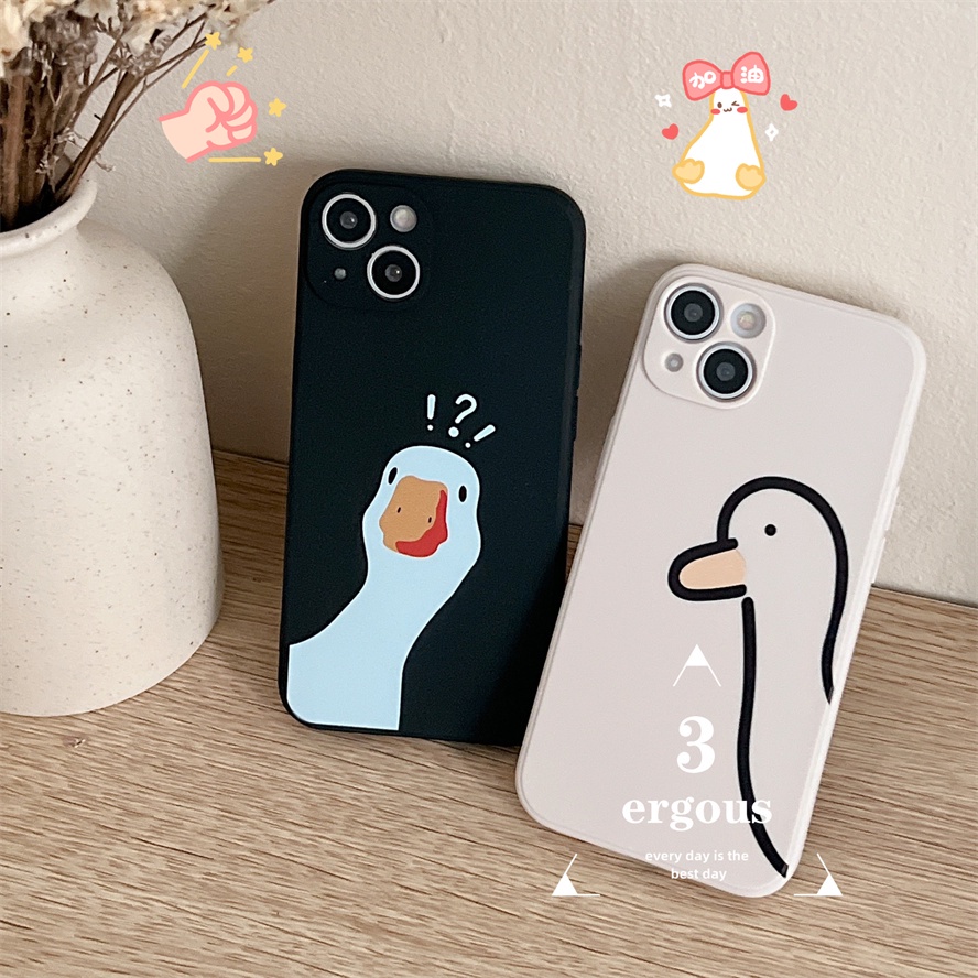 Ốp Điện Thoại TPU Silicon Mềm Hình Chú Ngỗng Cho IPhone 14 13 12 11 Pro Max SE2020 X XR Xs Max 7 8 6 6s Plus