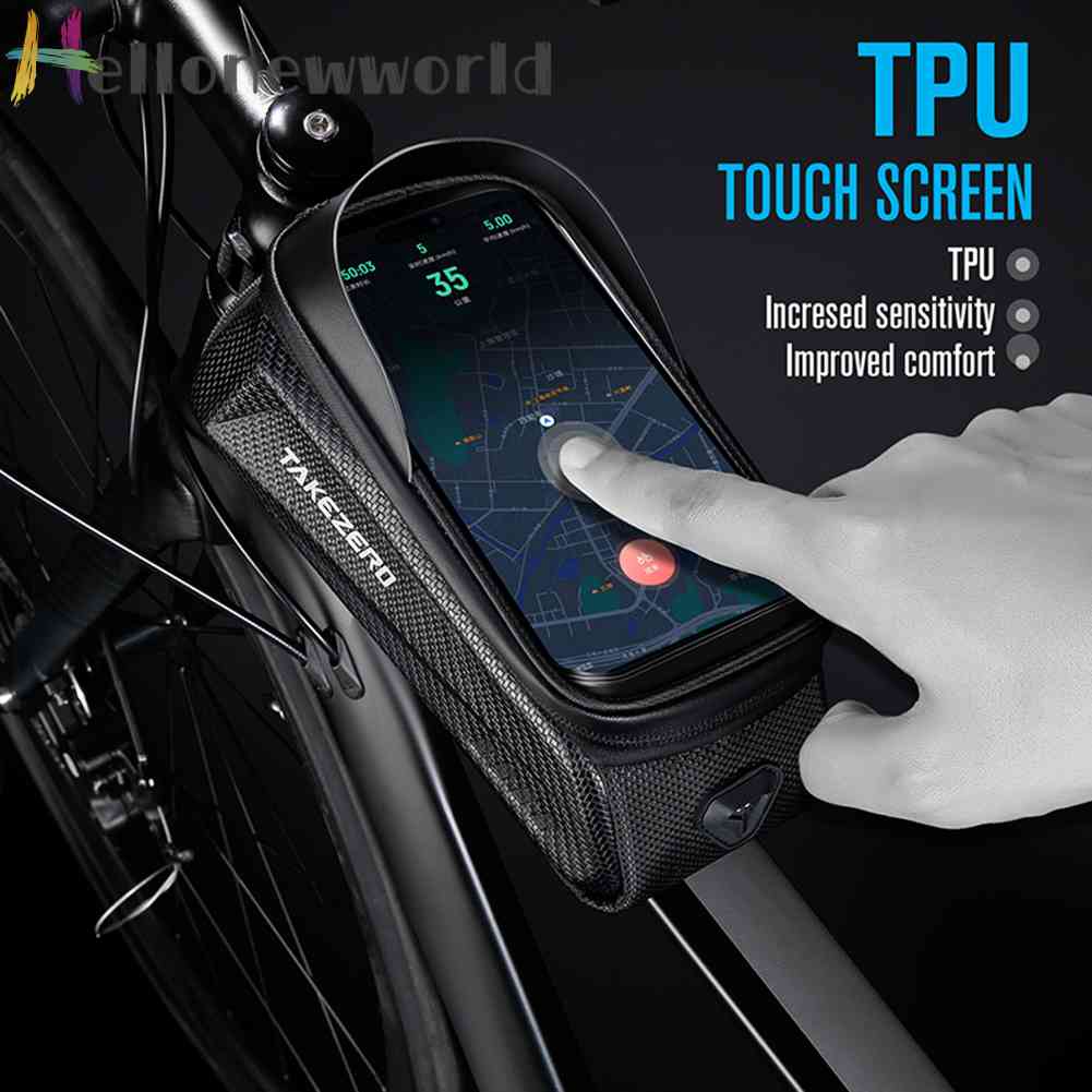 Túi Đựng Điện Thoại Cảm Ứng 1L Họa Tiết Phản Quang Chống Thấm Nước Gắn Xe Đạp Ốp