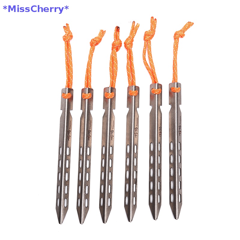 Cọc Cắm Lều Bằng Titan Hình Chữ V Tiện Dụng Cho Cắm Trại Ngoài Trời Mới