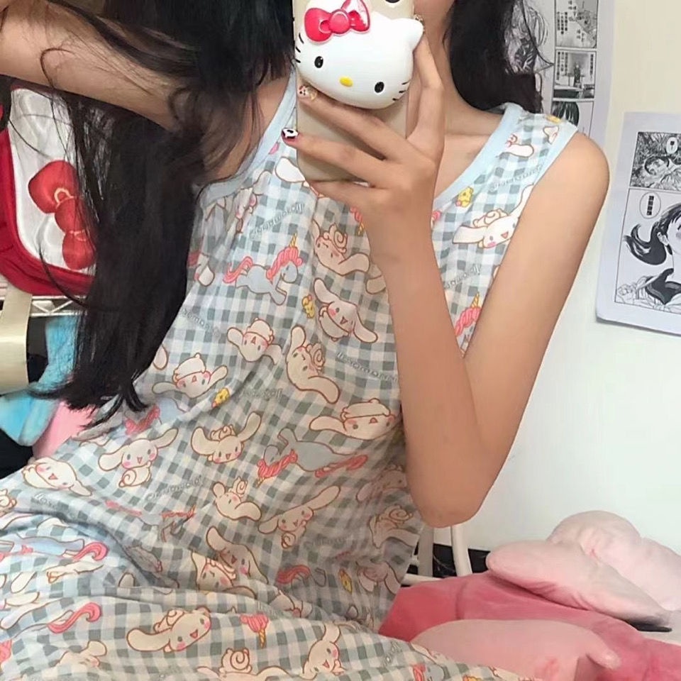 Đầm Ngủ Dài Vừa In Hoạt Hình Cinnamoroll Babycinnamoroll Kiểu Nhật Bản Thời Trang Mùa Hè Cho Bé Gái
