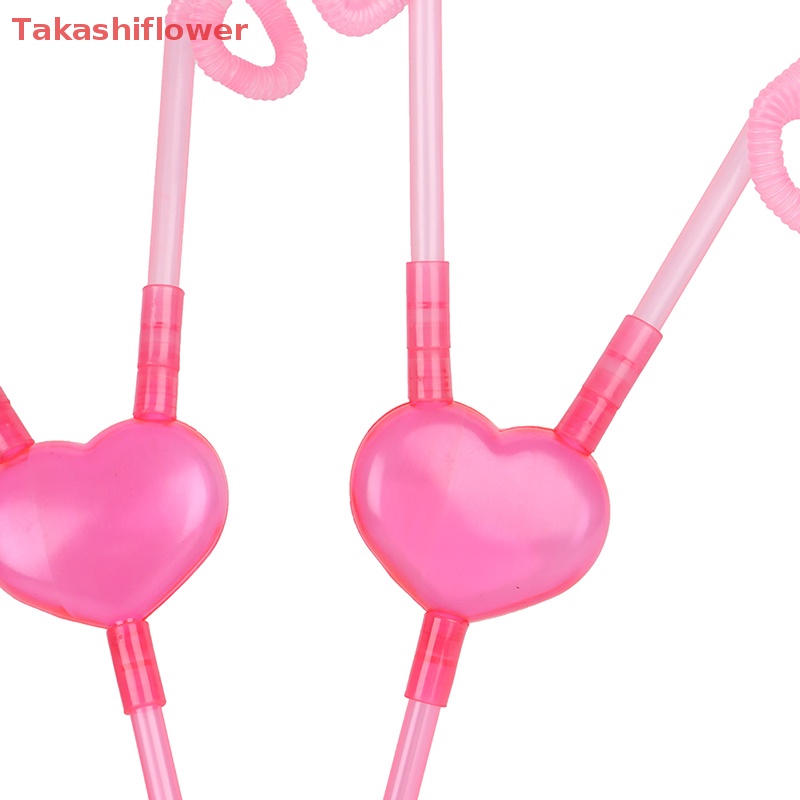 Ống Hút Đôi Hình Trái Tim Độc Đáo Linh Hoạt