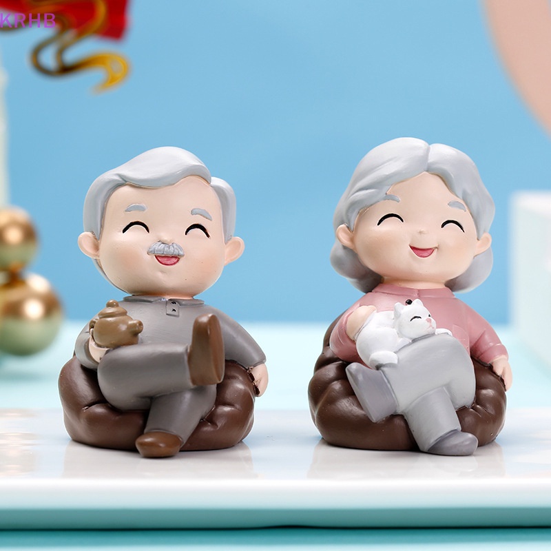 Đồ trang trí Ông Già Bằng Nhựa Resin Cho Trang Trí Bánh Kem Mới