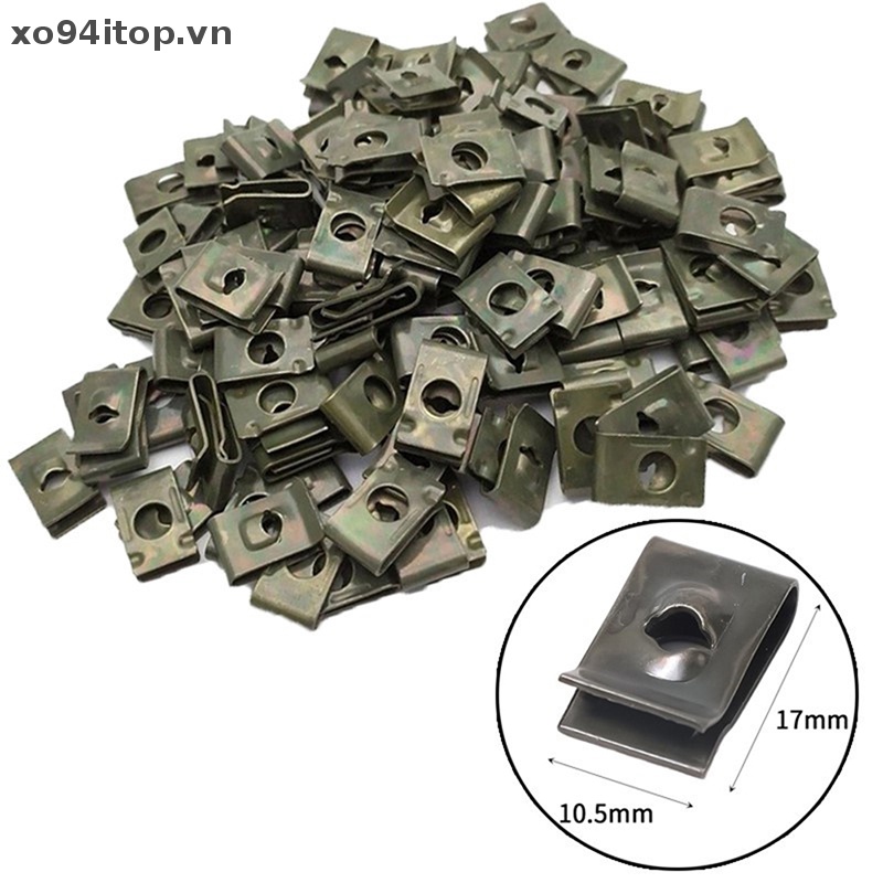 FENDER Set 10 / 20 / 30 / 40 Kẹp Chữ U Bằng Kim Loại Bảo Vệ Xe Hơi