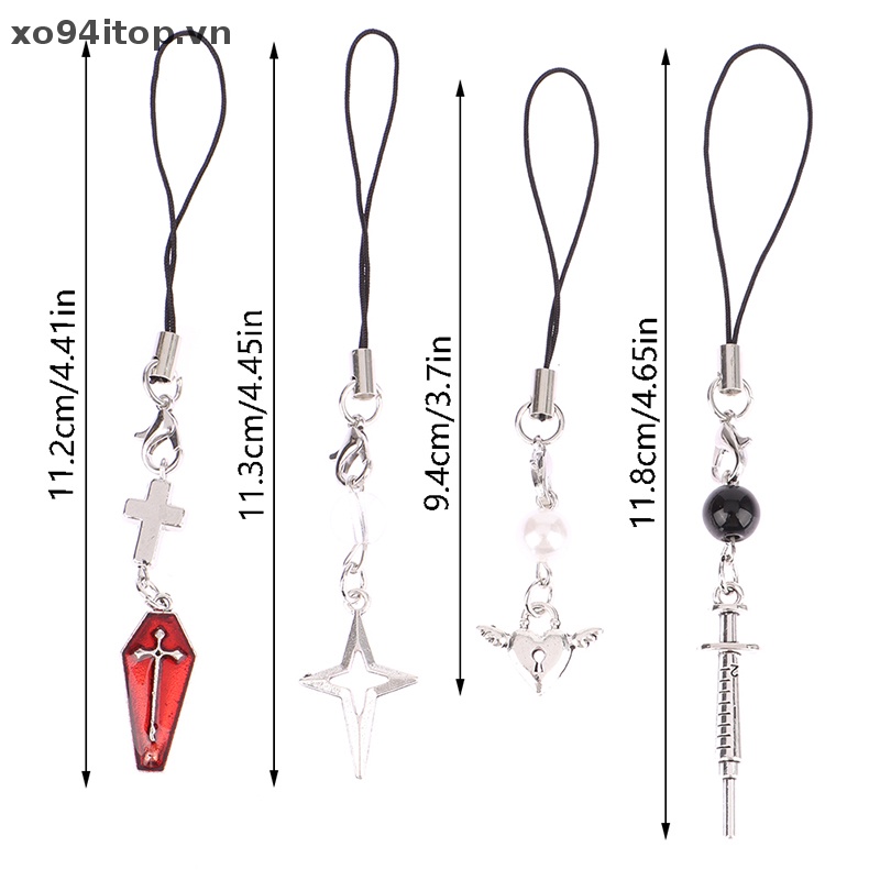 Xoitop Dây Đeo Điện Thoại Chuỗi Xích Gắn Mặt Thánh Giá Trái Tim Hợp Thời Trang Cho Nữ V