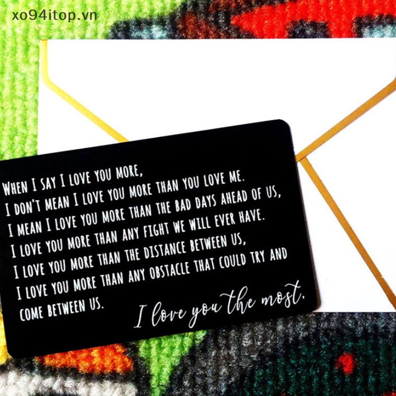 Xoitop Ví Đựng Thẻ Bằng Thép Không Gỉ Cho Husband Boyfriend Wife Girlfriend Valene Quà Tặng Sinh Nhật VN