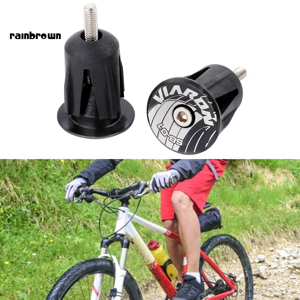 2 Nút Cắm Tay Cầm Xe Đạp Bằng Hợp Kim Nhôm Chống Mòn Thân Thiện Với Môi Trường