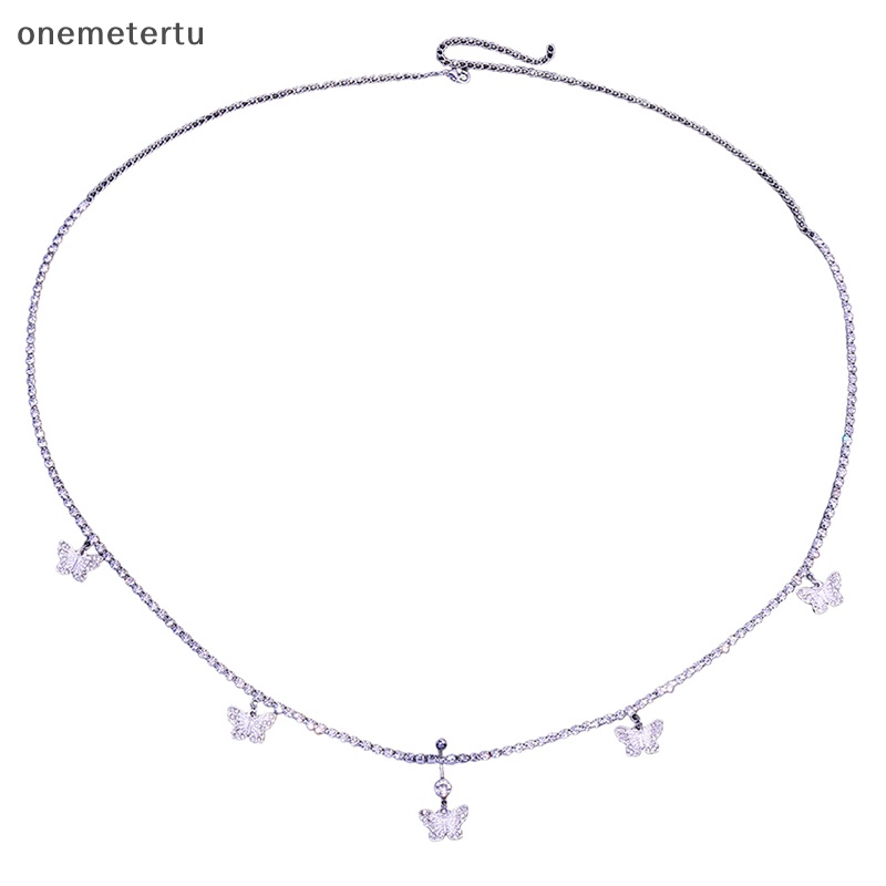 Dây Xích Bằng Bạc Trang Trí Cơ Thể Hình Bướm Đính Đá Quyến Rũ