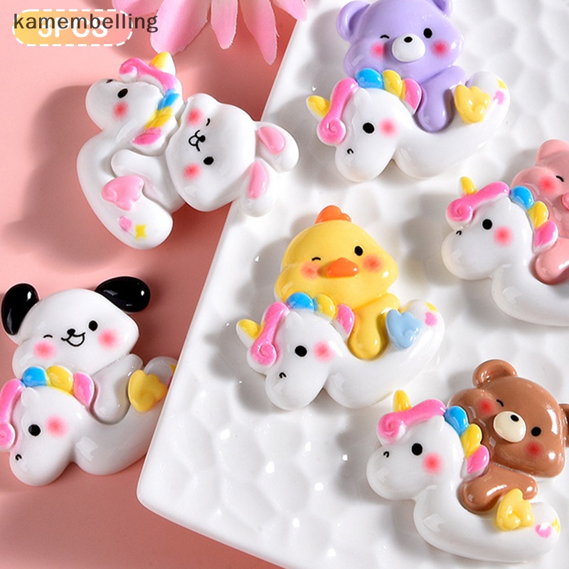 Set 3 Mô Hình Kỳ Lân Mini Bằng Nhựa Resin Trang Trí Bánh Kem / Điện Thoại