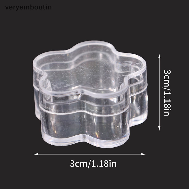 Set 10 Hũ Nhựa Rỗng Trong Suốt Mini Hình Bông Hoa Đựng Kem Tiện Lợi