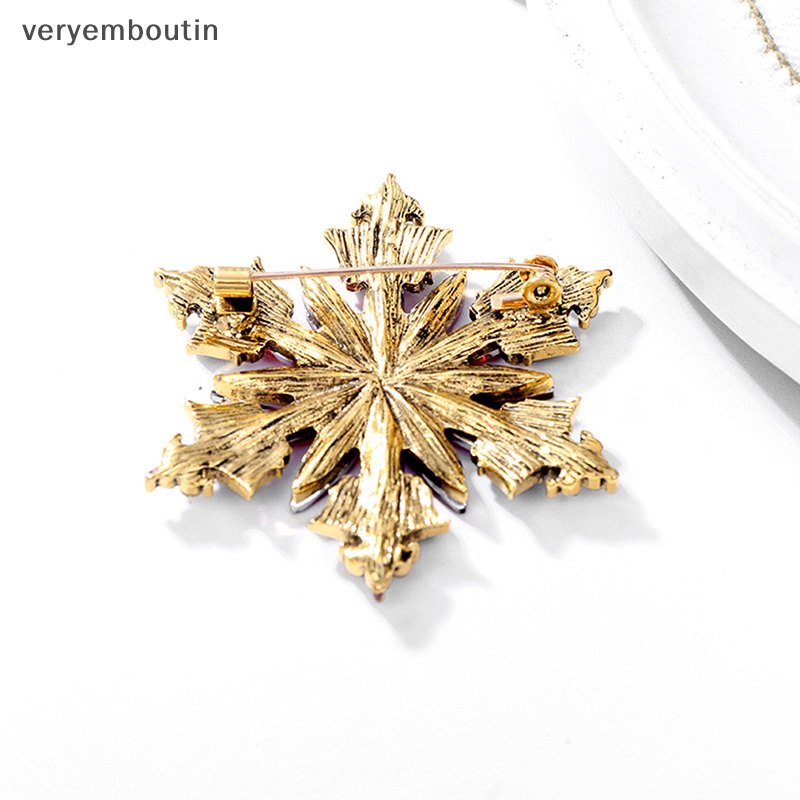 Ghim Cài Áo Hình Bông Tuyết Đính Đá Nhân Tạo Thời Trang Dành Cho Nữ