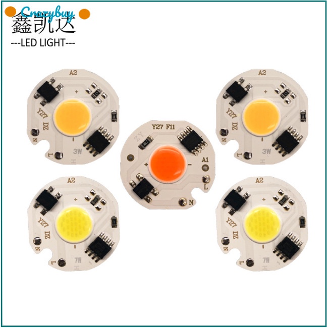 Cr Chip Đèn LED COB 220V 3W / 5W / 7W / 10W Cho Đèn Pha Xe Hơi