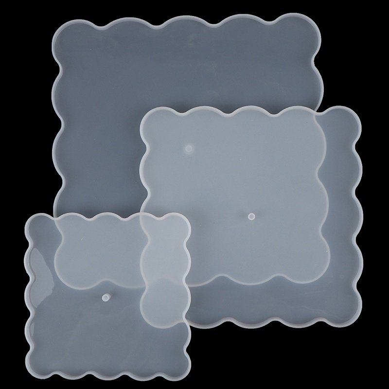 Khuôn Silicone 3 Lớp Làm Khay Nhựa Epoxy Resin Lót Ly DIY PJ