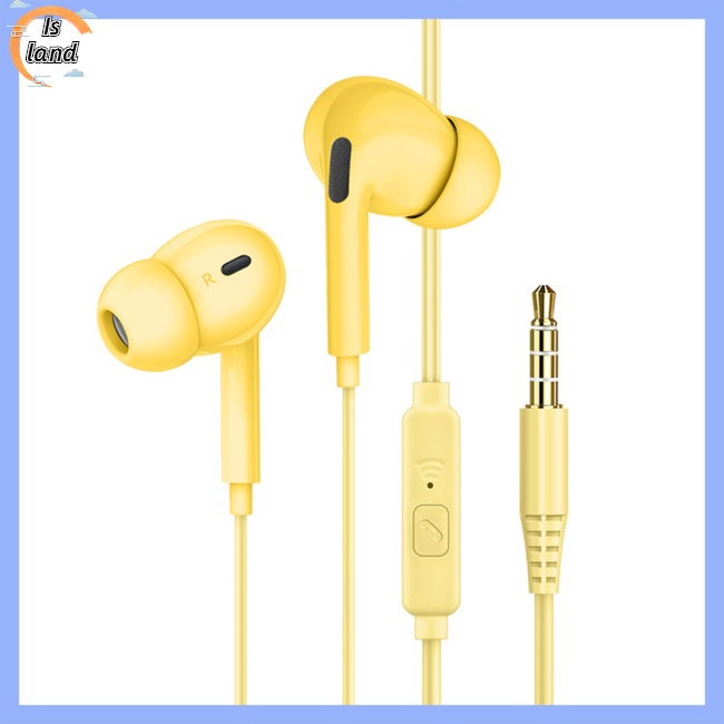 Tai Nghe Nhét Tai Jack 3.5mm Bass Trầm Có Micro Màu Sắc Xinh Xắn