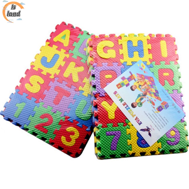 Thảm Xếp Hình 36 Chữ Cái Và Số Hoạt Hình Trang Trí Nhà Cửa Cho Bé