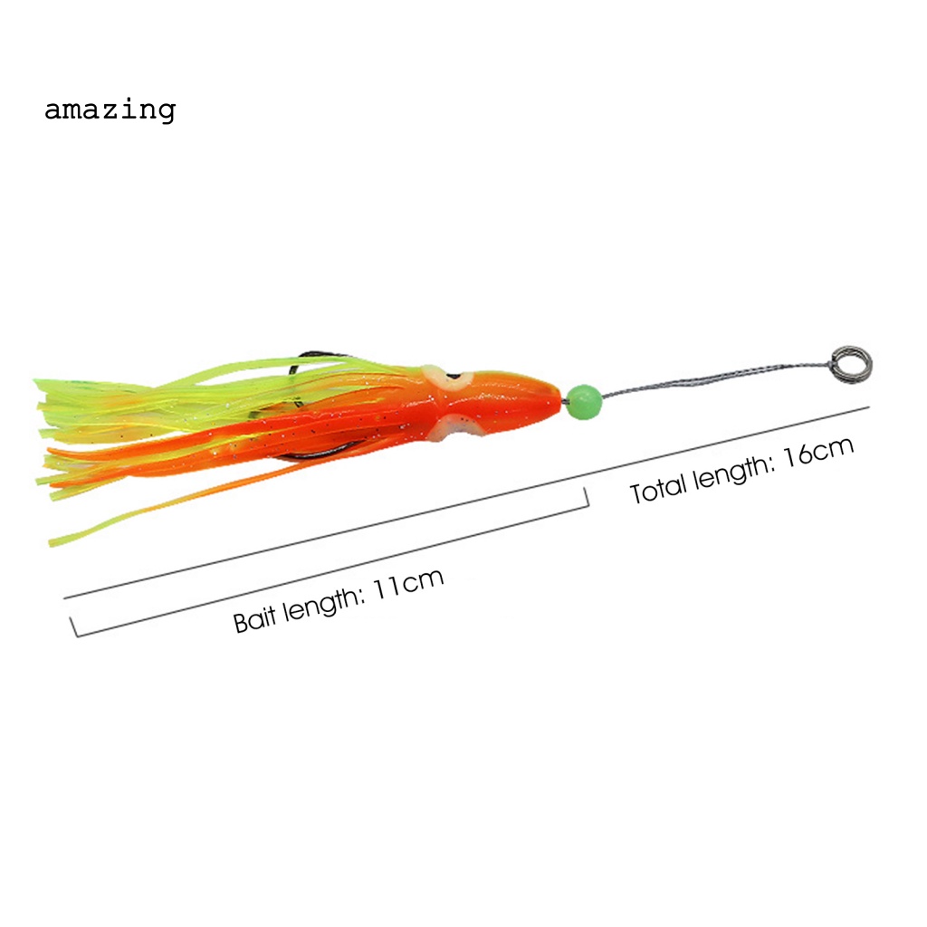 Mồi Giả Câu Cá Silicone Hình Bạch Tuộc 16cm / 8g