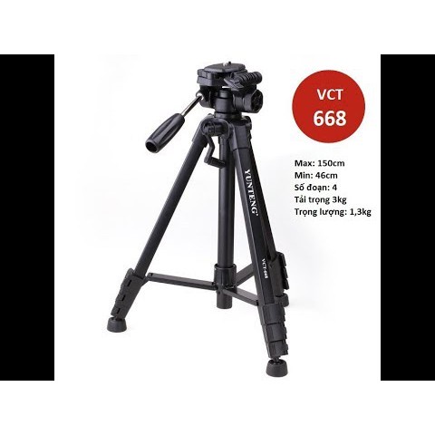 Giá đỡ 3 chân điện thoại, máy ảnh, camera VCT 668/Neepho NP-8830/NP-8850