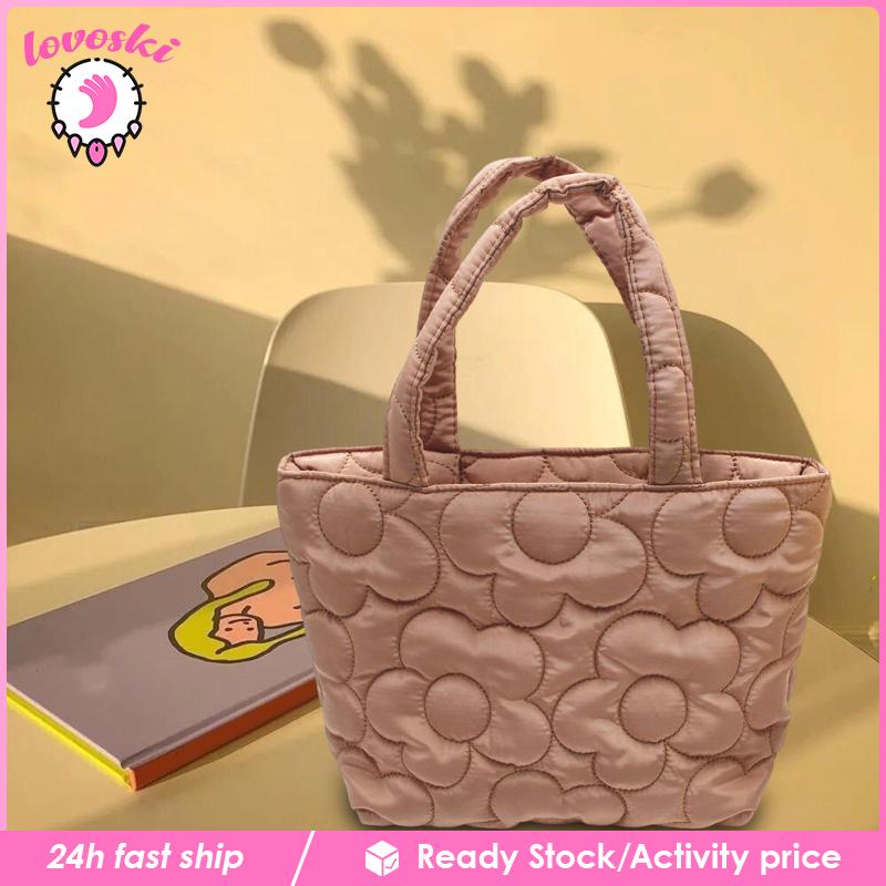 [Lovoski] Túi Xách Tote Chần Bông Phong Cách Boho Đi Cắm Trại Hàng Ngày Cho Nữ