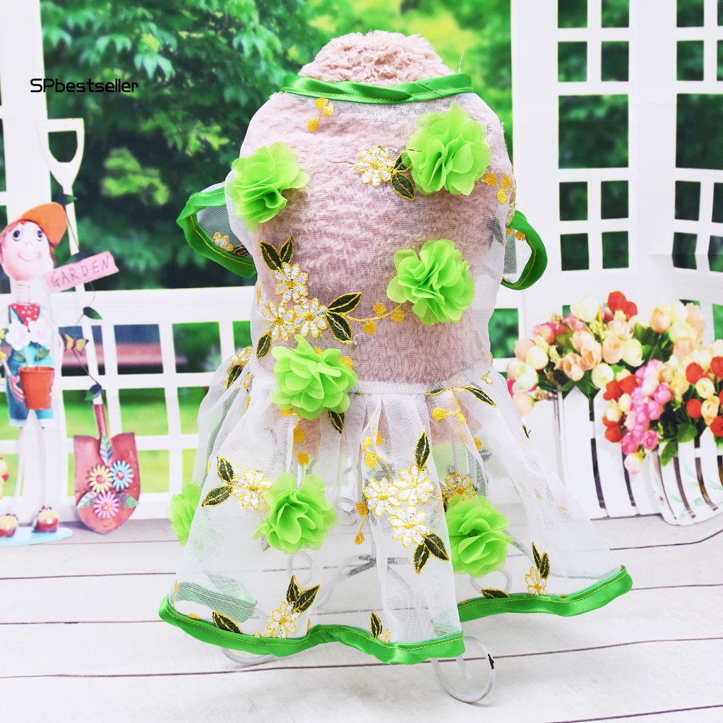 Đầm Công Chúa Phối Lưới Thoáng Khí Thoải Mái Thời Trang Mùa Hè Cho Cún Cưng SPbestsellkr