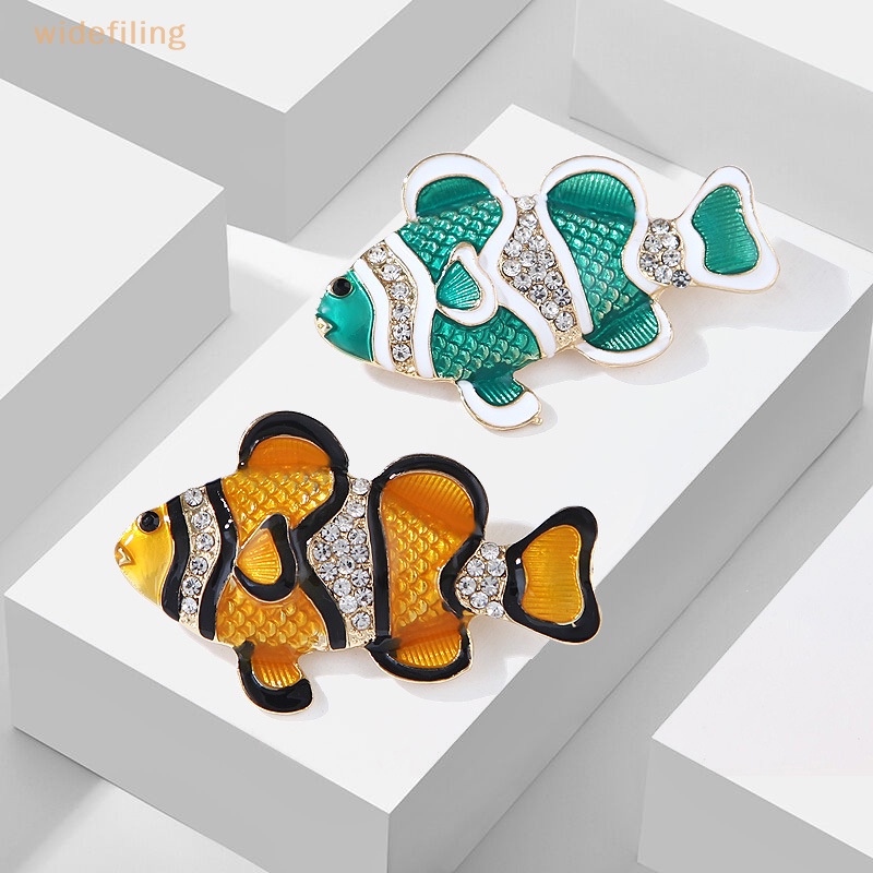Trâm Cài Áo Hình Cá Đính Đá Thời Trang Dành Cho Nữ