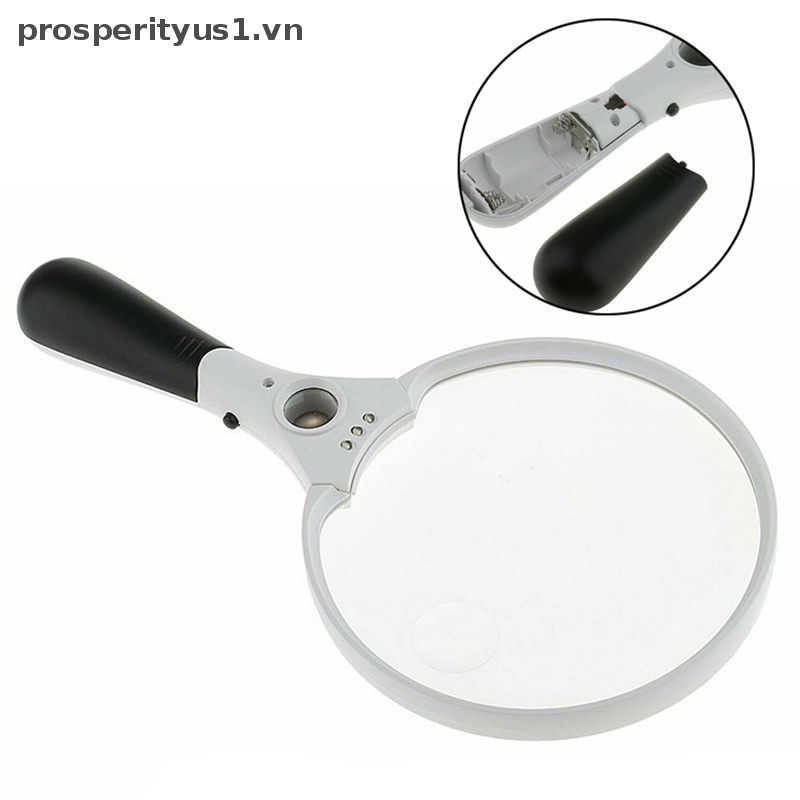 Kính Lúp 25X 3 Bóng Đèn LED Siêu Sáng Cầm Tay Gọn Nhẹ Cực Mạnh Chuyên Dụng