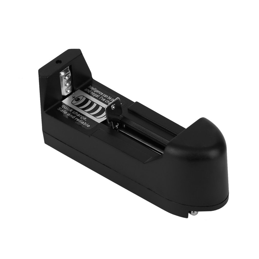 Black Eu Plug Adjustable Charger For 3.7V 1000Ma 18650 Ac 100-240V / 47-63 Hz Li-Ion Rechargeable Battery [Q/14]