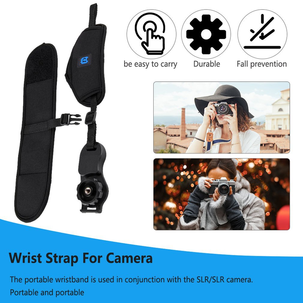 Puluz Soft Neoprene Hand Grip Wrist Strap With 1/4 Inch Screw Plastic Plate Professional Camera Accessory For Slr/Dslr Cameras [Q/13]