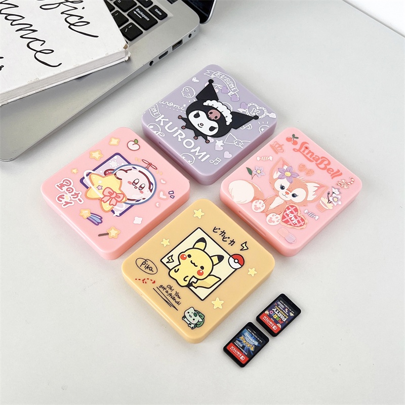 Ốp Bảo Vệ Máy Chơi Game Switch 12 Ngăn Họa Tiết Hoạt Hình Dễ Thương