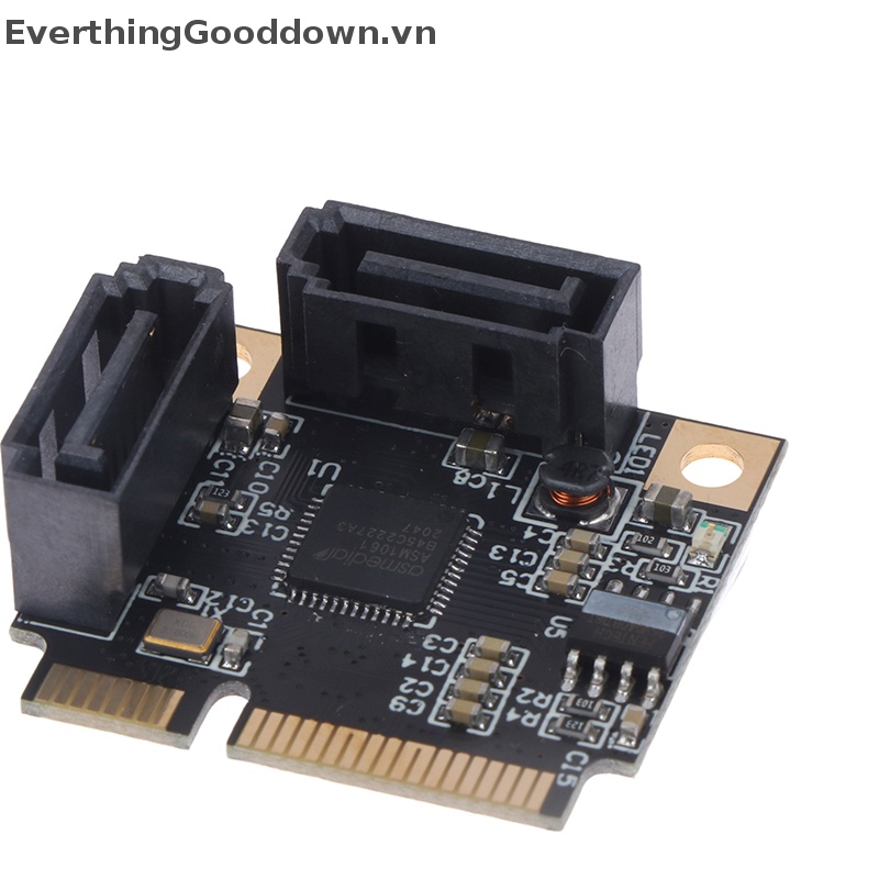 Everthingooddown ASM1061 Mini PCIE Sang SATA3.0 Và Phụ Kiện Đi Kèm